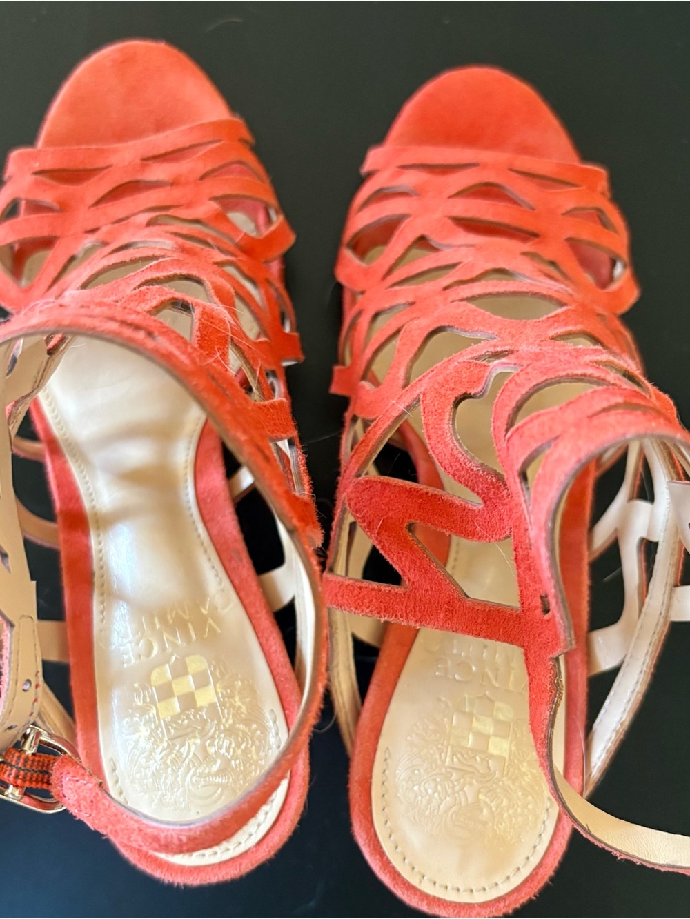 Vince Camuto Coral Suede Cutout Heels